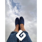 گیوه زنانه سرمه ای ساده